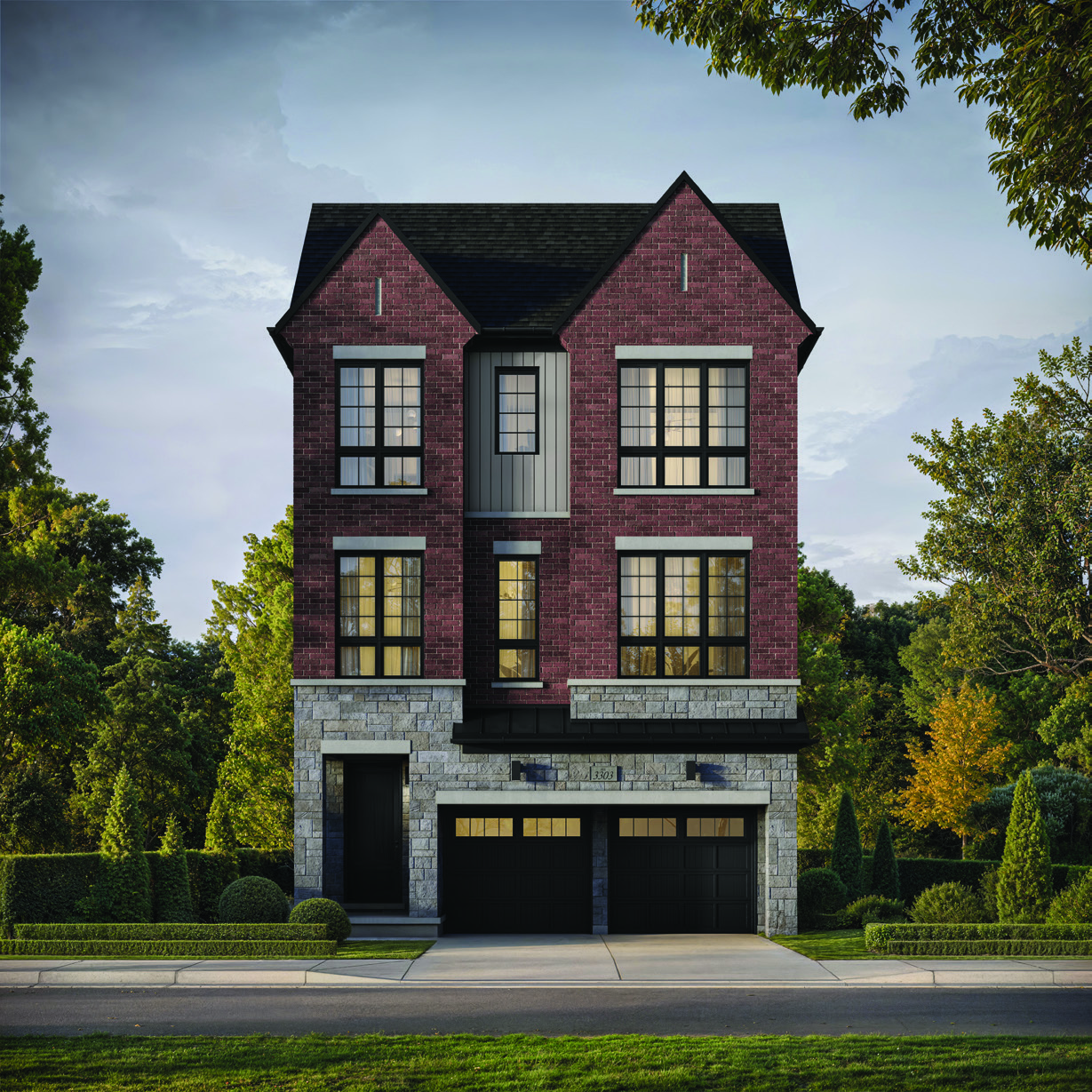 THE EVERLEIGH, elevation A architectural rendering
