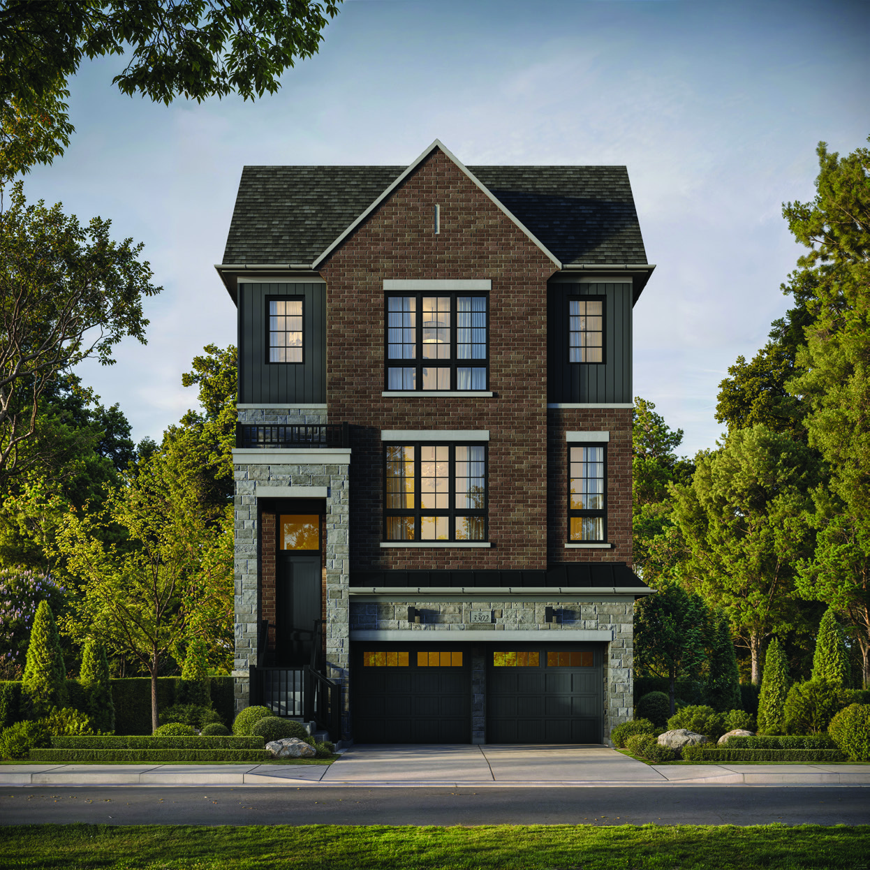 THE HAMMOND, elevation A architectural rendering